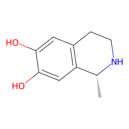 6,7-Isoquinolinediol, 1,2,3,4-tetrahydro-1-methyl-, (R)- structure