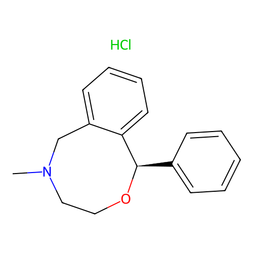 (R)-3,4,5,6-Tetrahydro-5-methyl-1-phenyl-1H-2,5-benzoxazocine hydrochloride structure