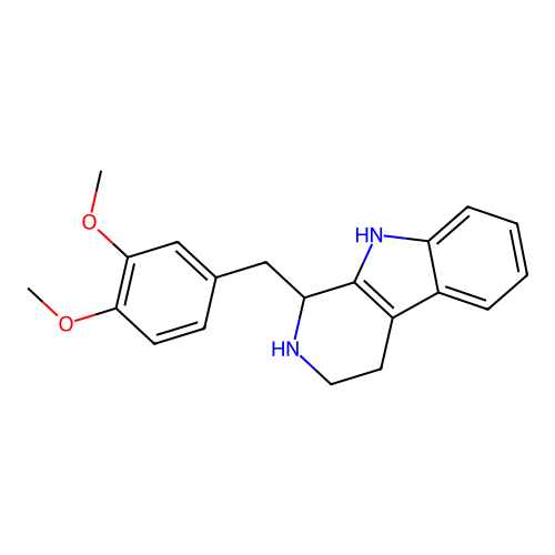 3,4-Dimethoxybenzyl-1,2,3,4-tetrahydro-beta-carboline structure