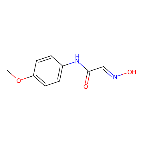 2-(N-hydroxyimino)-N-(4-methoxyphenyl)acetamide structure