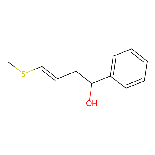 4-Methylsulfanyl-1-phenylbut-3-en-1-ol structure