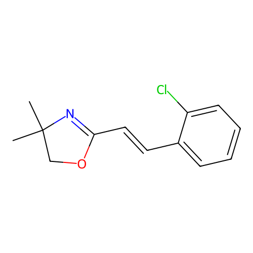 Oxazole, 4,5-dihydro-2-(2-(2-chlorophenyl)ethenyl)-4,4-dimethyl- structure