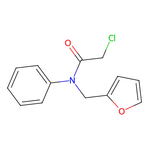2-chloro-N-[(furan-2-yl)methyl]-N-phenylacetamide structure