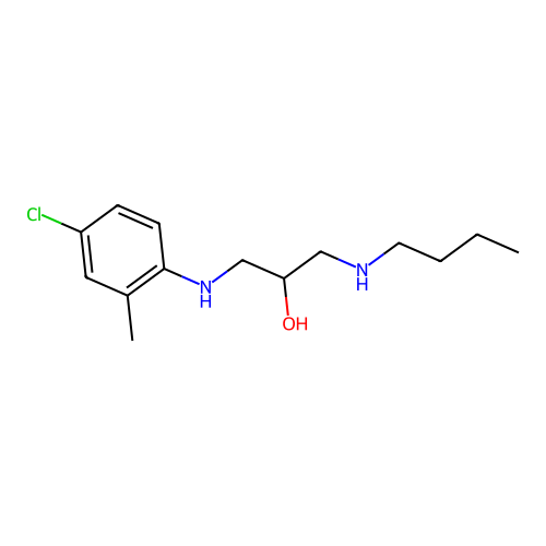 2-Propanol, 1-(butylamino)-3-(4-chloro-o-toluidino)- structure