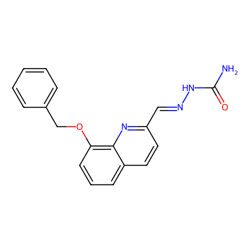 [(E)-(8-phenylmethoxyquinolin-2-yl)methylideneamino]urea structure