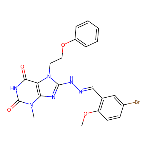 C22H21BrN6O4 structure