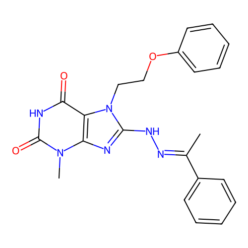 C22H22N6O3 structure