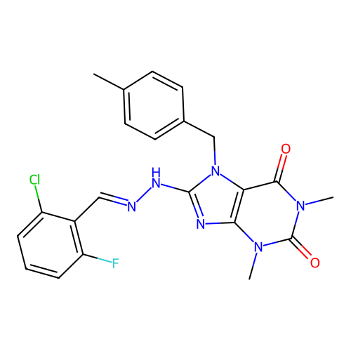 C22H20ClFN6O2 structure