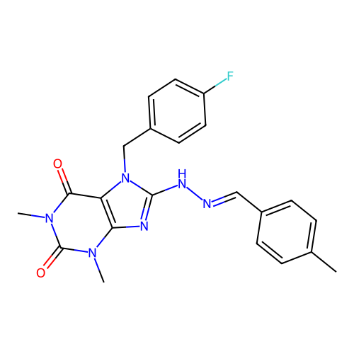 C22H21FN6O2 structure