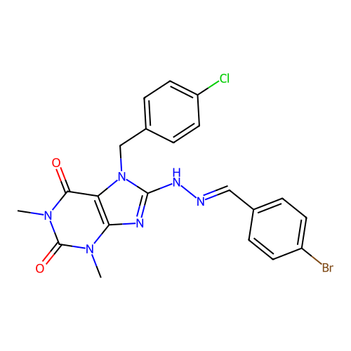 C21H18BrClN6O2 structure