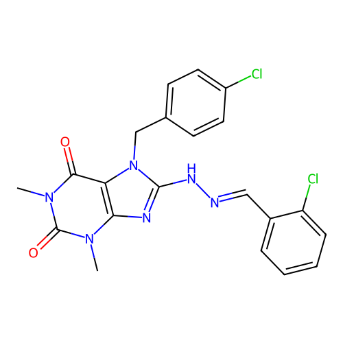 C21H18Cl2N6O2 structure