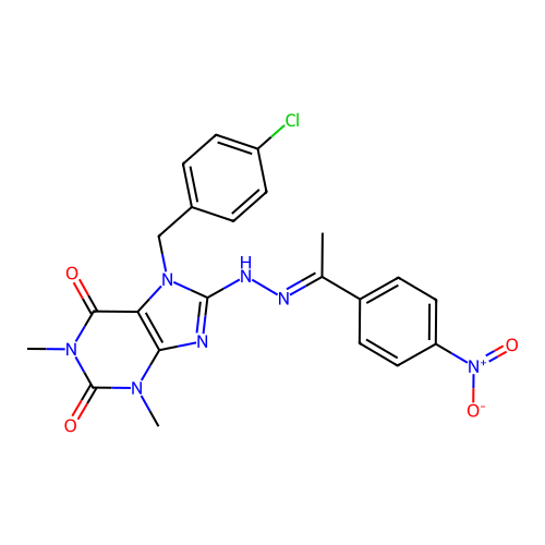 C22H20ClN7O4 structure