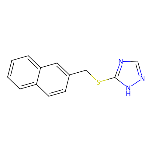 1H-1,2,4-Triazole, 3-[(2-naphthalenylmethyl)thio]- structure