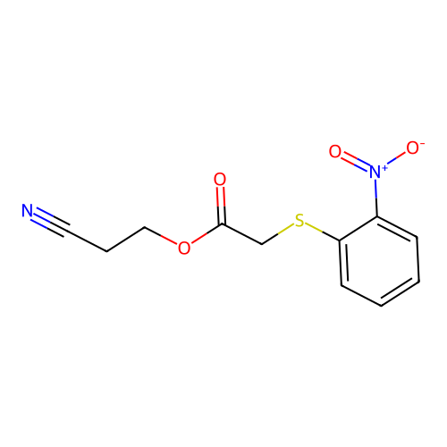 2-Cyanoethyl ({2-nitrophenyl}sulfanyl)acetate structure