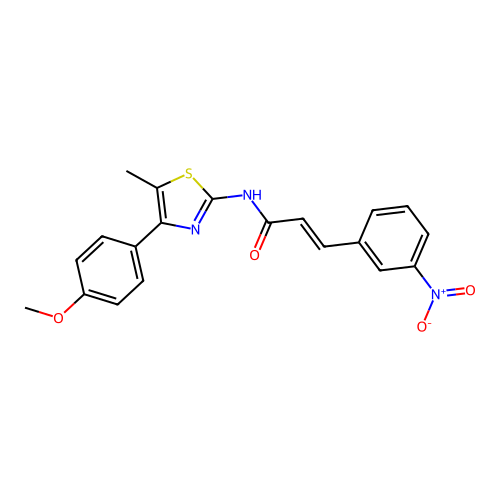 (E)-N-(4-(4-methoxyphenyl)-5-methylthiazol-2-yl)-3-(3-nitrophenyl)acrylamide structure