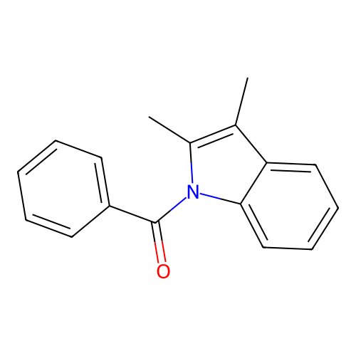 1-benzoyl-2,3-dimethyl-1H-indole structure