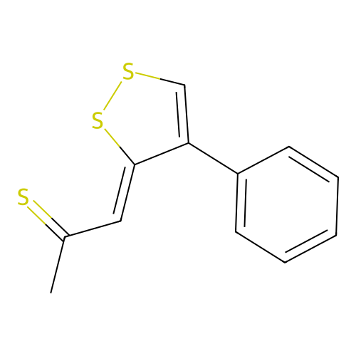 1-(4-Phenyldithiol-3-ylidene)propane-2-thione structure