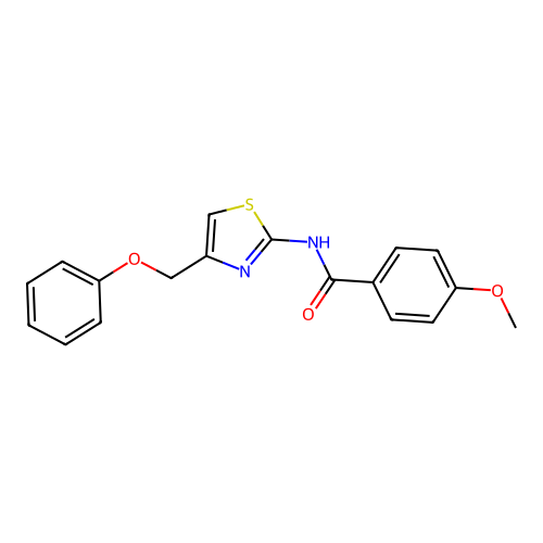 4-methoxy-N-[4-(phenoxymethyl)-1,3-thiazol-2-yl]benzamide structure