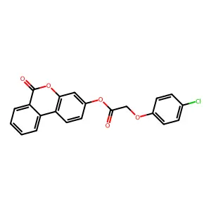 (6-Oxobenzo[c]chromen-3-yl) 2-(4-chlorophenoxy)acetate structure