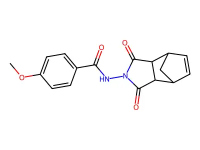 N-(3,5-dioxo-4-azatricyclo[5.2.1.0~2,6~]dec-8-en-4-yl)-4-methoxybenzamide structure