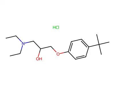 1-(4-Tert-butylphenoxy)-3-(diethylamino)propan-2-ol hydrochloride structure