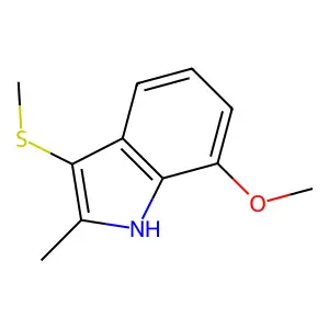 7-methoxy-2-methyl-3-methylsulfanyl-1H-indole structure