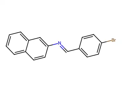 2-Naphthalenamine, N-[(4-bromophenyl)methylene]- structure