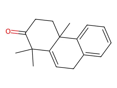Podocarpa-5,8(14),9(11),12-tetraen-3-one structure
