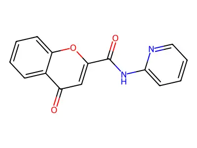 4H-1-Benzopyran-2-carboxamide, 4-oxo-N-2-pyridinyl- structure