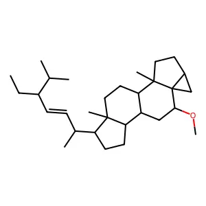 (22E)-6beta-Methoxy-3beta,5alpha-cyclostigmast-22-ene structure