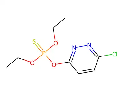 Phosphorothioic acid, O-(6-chloro-3-pyridazinyl) O,O-diethyl ester structure