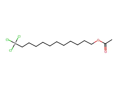 11-Acetoxyundecyltrichlorosilane structure