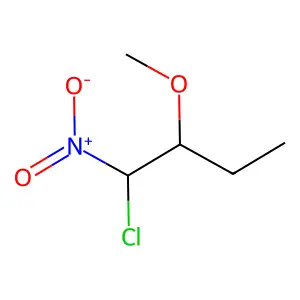 1-Chloro-2-methoxy-1-nitro-butane structure