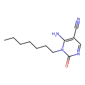 6-Amino-1-heptyl-2-oxopyrimidine-5-carbonitrile structure