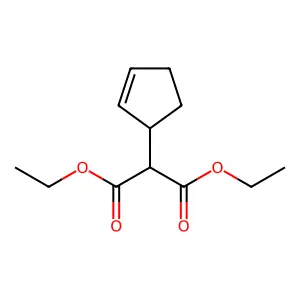 Diethyl 2-cyclopenten-1-ylmalonate structure