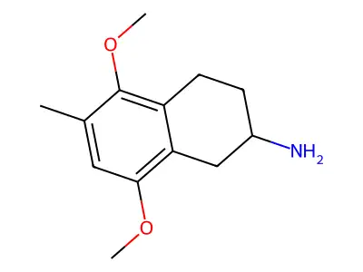 2-Amino-5,8-dimethoxy-6-methyl-1,2,3,4-tetrahydronaphthalene structure