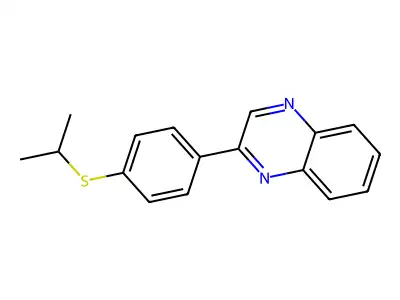 Quinoxaline, 2-(4-((1-methylethyl)thio)phenyl)- structure