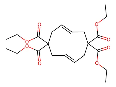 Tetraethyl cyclodeca-3,8-diene-1,1,6,6-tetracarboxylate structure