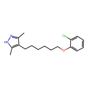 4-[6-(2-chlorophenoxy)hexyl]-3,5-dimethyl-1H-pyrazole structure