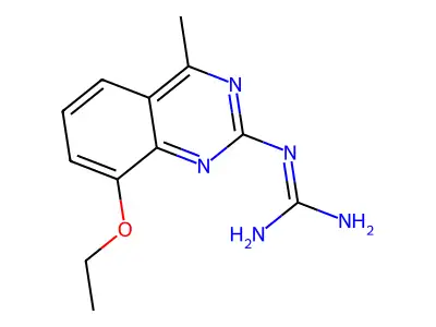 N-(8-ethoxy-4-methylquinazolin-2-yl)guanidine structure
