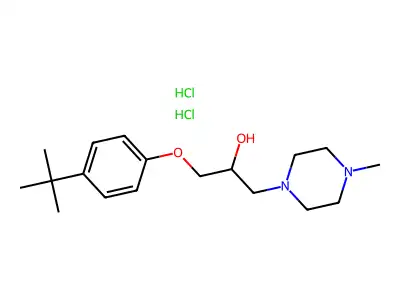 1-(4-Tert-butylphenoxy)-3-(4-methyl-1-piperazinyl)-2-propanol dihydrochloride structure