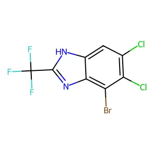 Benzimidazole, 4-bromo-5,6-dichloro-2-(trifluoromethyl)- structure