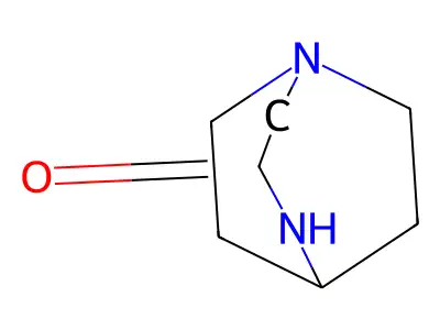 1,4-Diazabicyclo(3.2.2)nonan-3-one structure