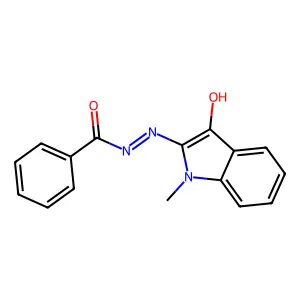 N'-(1-methyl-3-oxo-1,3-dihydro-2H-indol-2-ylidene)benzohydrazide structure