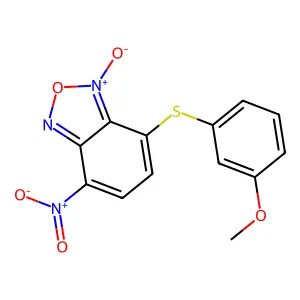 7-[(3-Methoxyphenyl)sulfanyl]-4-nitro-1-oxo-2,1lambda~5~,3-benzoxadiazole structure