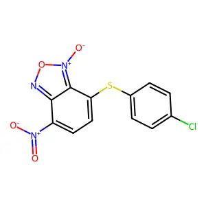 7-[(4-Chlorophenyl)sulfanyl]-4-nitro-1-oxo-2,1lambda~5~,3-benzoxadiazole structure