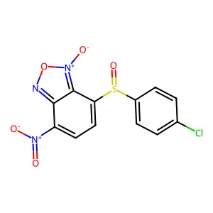 7-(4-Chlorobenzene-1-sulfinyl)-4-nitro-1-oxo-2,1lambda~5~,3-benzoxadiazole structure