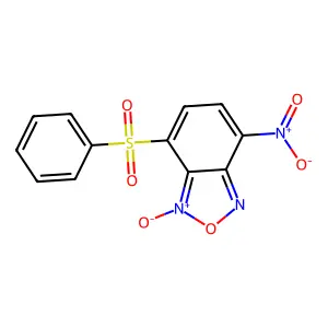 7-(Benzenesulfonyl)-4-nitro-1-oxo-2,1lambda~5~,3-benzoxadiazole structure