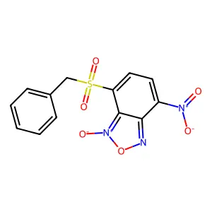 4-Nitro-1-oxo-7-(phenylmethanesulfonyl)-2,1lambda~5~,3-benzoxadiazole structure