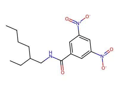 N-(2-ethylhexyl)-3,5-dinitrobenzamide structure